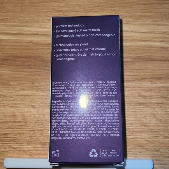 Tarte Amazonian Clay 16 hour full coverage foundation - Picture 3 of 3